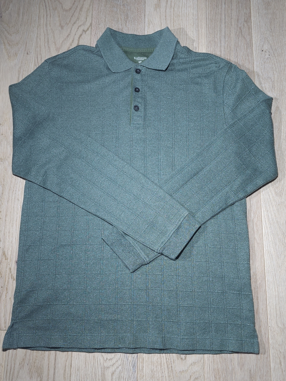 Van Heusen Men's Long-Sleeve Polo - Green